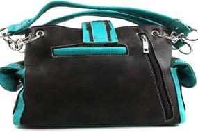 img 2 attached to 👜 Turquoise Rhinestone Women's Handbags & Wallets for Shoulder Bags by Justin West Embroidery