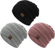 🧣 womens winter hat: stay warm with the american trends beanie - slouchy knit hat for women and men logo