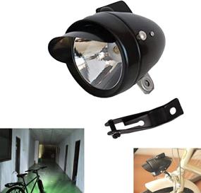 img 4 attached to 🚲 GOODKSSOP Black Chrome Metal Shell Bright Classical Cool Bicycle Headlight: Enhance Night Riding Safety with Retro Vintage LED Light Front Fog Head Lamp