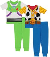 cozy disney boys' toy story 🧸 snug fit cotton pajamas - sleep in style! logo