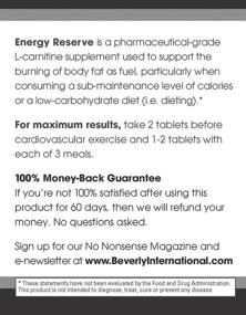 img 2 attached to Beverly International Reserve Tablets Fat Loss