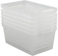 qsbon plastic storage basket rectangle logo