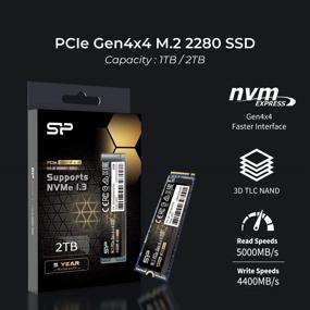 img 3 attached to 💽 Silicon Power 1TB NVMe 4.0 Gen4 PCIe M.2 SSD для PS5 с ошеломляющей скоростью чтения/записи до 5,000/4,400 МБ/с (SP01KGBP44US7005)