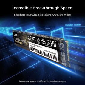 img 2 attached to 💽 Silicon Power 1TB NVMe 4.0 Gen4 PCIe M.2 SSD для PS5 с ошеломляющей скоростью чтения/записи до 5,000/4,400 МБ/с (SP01KGBP44US7005)