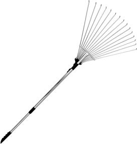 img 1 attached to 🍃 TABOR TOOLS J16A Telescopic Metal Rake - 63 Inch Adjustable Folding Leaves Rake for Fast Lawn and Yard Clean Up - Garden Leaf Rake with Expandable Handle and Adjustable 8-23 Inch Width Folding Head
