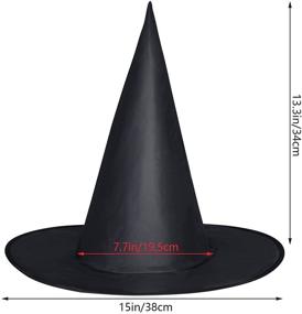 img 3 attached to 🧙 8pcs Jiebor Witch Hat Set - Perfect Halloween Wizard Hat Party Hats for Women Witch Costume Accessories & Hanging Decorations