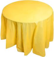 🍽️ juvale 12-pack yellow plastic tablecloth - 84-inch round disposable table cover, ideal for up to 72-inch round tables, yellow themed party decorations logo
