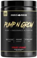 🍉 anabolic warfare pump-n-grow: caffeine-free muscle pump and nitric oxide boosting supplement - pre workout with l-citrulline, l-arginine, beta-alanine (fruit pump – 30 servings) logo