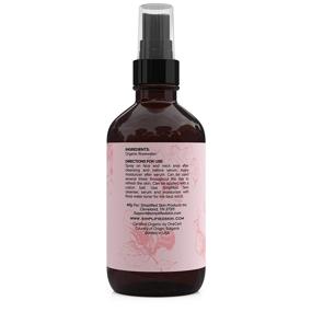 img 2 attached to 🌹 USDA Certified Organic Rose Water for Face & Hair - 100% Natural Anti-Aging Petal Rosewater by Simplified Skin (4 oz) - 1 Pack