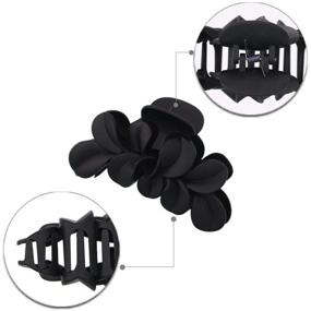 img 3 attached to 💇 Large Nonslip Hair Claw Clips - 5 Inch for Thick Hair, Strong Hold, Plastic Hair Claw Accessories for Women and Girls - Set of 3 Packs