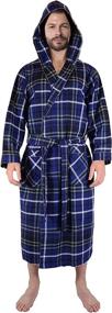 img 4 attached to Extra Large Men's Andrew Scott Flannel Bathrobe: Sleep & Lounge Clothing