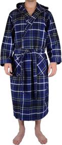 img 3 attached to Extra Large Men's Andrew Scott Flannel Bathrobe: Sleep & Lounge Clothing