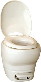 img 2 attached to 🚽 Thetford 31101 Aqua-Magic Bravura RV Toilet: High Profile, Parchment, with Hand Sprayer - Exceptional Performance and Convenience