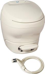 img 3 attached to 🚽 Thetford 31101 Aqua-Magic Bravura RV Toilet: High Profile, Parchment, with Hand Sprayer - Exceptional Performance and Convenience