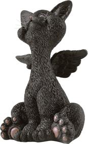 img 1 attached to 🐾 JFSM INC. Memorial Black Cat Angel Figurine with Angel Wings - Cat Loss Sympathy Gift, Happy Cat Collection - Bereavement Gifts, Cat Memorial, Loss Gifts for Cat Lovers