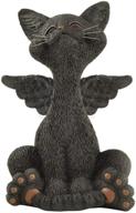 🐾 jfsm inc. memorial black cat angel figurine with angel wings - cat loss sympathy gift, happy cat collection - bereavement gifts, cat memorial, loss gifts for cat lovers logo
