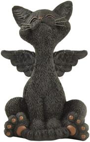 img 4 attached to 🐾 JFSM INC. Memorial Black Cat Angel Figurine with Angel Wings - Cat Loss Sympathy Gift, Happy Cat Collection - Bereavement Gifts, Cat Memorial, Loss Gifts for Cat Lovers