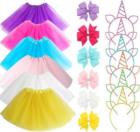 img 4 attached to 👑 Vibrant Multicolor Headbands for Princess Birthday Parties!