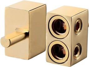 img 3 attached to 🔌 Freajoin Dual Gauge to Amp Input Reducers - Copper Alloy Gold (1 Pair): Enhance Audio Performance with 0/2/4 Gauge Compatibility!