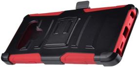 img 2 attached to CELZEN - For LG Stylo 6 LM-Q730 (2020) - Hybrid Phone Case W/Stand/Belt Clip Holster - CV1 Red