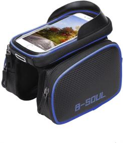 img 4 attached to 🚲 AIXIN B-Soul Bike Tube Frame Bag Waterproof Saddle Bag Touchscreen Phone Bag 6.2Inch Cellphone Bicycle Riding Bag