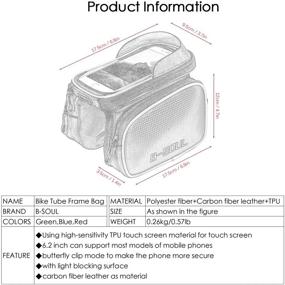 img 2 attached to 🚲 AIXIN B-Soul Bike Tube Frame Bag Waterproof Saddle Bag Touchscreen Phone Bag 6.2Inch Cellphone Bicycle Riding Bag