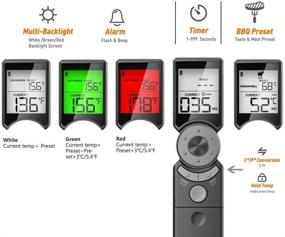 img 2 attached to 🌡️ Ultimate BBQ Thermometer: Smart Instant Read Digital Cooking Thermometer for Meat, Coffee, Milk, and More - With Foldable Probe