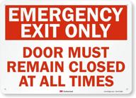 🔦 high visibility emergency exit only smartsign – reflective safety features for enhanced awareness logo