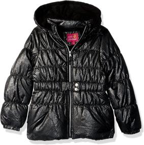 img 1 attached to 🧥 Stylish Warmth: Pink Platinum Girls' Hot Spray Foil Puffer Jacket