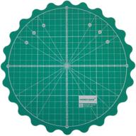 🟢 honeysew 8-inch green circle rotary cutting mat - self healing for quilt fabric crafts, sewing and quilting projects - protective table board with rotating cutter pad logo