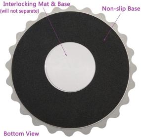 img 3 attached to 🟢 HONEYSEW 8-inch Green Circle Rotary Cutting Mat - Self Healing for Quilt Fabric Crafts, Sewing and Quilting Projects - Protective Table Board with Rotating Cutter Pad