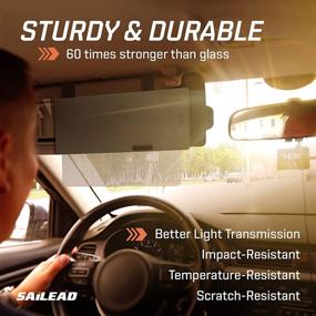 img 3 attached to 🌞 SAILEAD Polarized Sun Visor – Car Sunshade Extender with Polycarbonate Lens for Glare-Free Driving, Snow & UV Protection – Universal Fit for Cars & SUVs