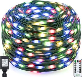 img 4 attached to 🎄 Ollny Christmas Lights Outdoor String Lights: Super Long 330ft/800Led with Remote, IP67 Waterproof, Multi-Colored, 8 Twinkle Modes, Timer - Perfect for Outdoor Indoor Xmas Thanksgiving Decorations