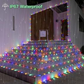 img 2 attached to 🎄 Ollny Christmas Lights Outdoor String Lights: Super Long 330ft/800Led with Remote, IP67 Waterproof, Multi-Colored, 8 Twinkle Modes, Timer - Perfect for Outdoor Indoor Xmas Thanksgiving Decorations