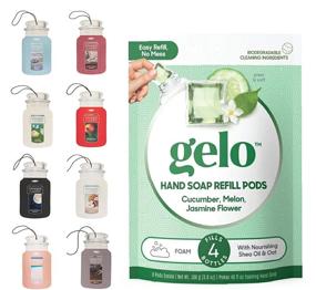 img 1 attached to 🌱 Gelo Refill Plant-Based Essential Oil Hand Liquid Soap (10 oz.) - Choose From: Bottle, Refill Pods, or Both (Cucumber, Melon, and Jasmine Flower) + 1 Complimentary Assorted Car Jar