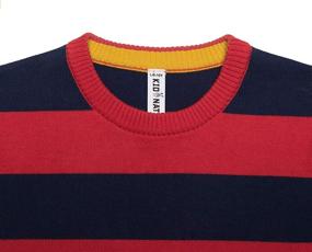 img 2 attached to Boys' Clothing: Kid Nation Striped Pullover Sweater, Perfect for Sweaters