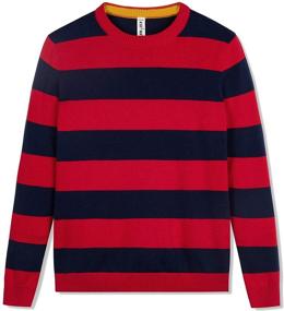 img 4 attached to Boys' Clothing: Kid Nation Striped Pullover Sweater, Perfect for Sweaters