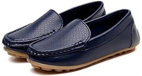 img 2 attached to 👞 Kids' Leather Loafers - Slip-On Oxford Flats for Dress, School & Everyday Walking – SOFMUO