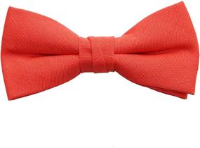 img 2 attached to 👶 Boys' Pre Tied Adjustable Bow Tie – Solid Linen, Cotton, Polyester, Shinny – Perfect for Babies and Toddlers