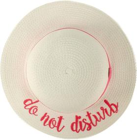 img 2 attached to 🏖️ Summer Beach Pool Floppy Dress Sun Adjustable Hat for C.C Girls Kids with Cute Wording Sayings