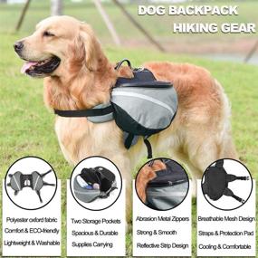 img 3 attached to 🐾 Fragralley Dog Saddlebag Backpack - Back Pack Hound Travel Camping Hiking - Rucksack Bag for Medium to Large Dogs