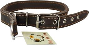 img 3 attached to 🐶 Premium Martingale Leather Dog Collar Choker - Genuine Brown Double Ply | Medium to Large Breeds | Adjustable 17.5"-21" Neck Size