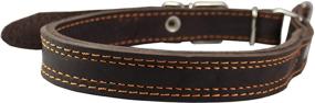 img 2 attached to 🐶 Premium Martingale Leather Dog Collar Choker - Genuine Brown Double Ply | Medium to Large Breeds | Adjustable 17.5"-21" Neck Size