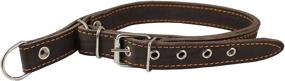 img 1 attached to 🐶 Premium Martingale Leather Dog Collar Choker - Genuine Brown Double Ply | Medium to Large Breeds | Adjustable 17.5"-21" Neck Size