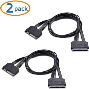 img 3 attached to 🔌 Кабель от Cable Matters, 2 штуки, 20 дюймов, продление SATA - питание 22 контакта и данные