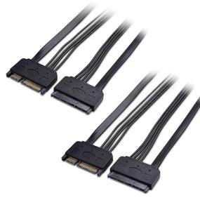 img 4 attached to 🔌 Кабель от Cable Matters, 2 штуки, 20 дюймов, продление SATA - питание 22 контакта и данные