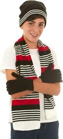 img 4 attached to Stay Warm with Polar Wear Scarf and Gloves Set - Black Boys' Cold Weather Accessories