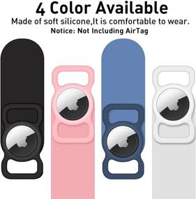 img 3 attached to 🐶 DOMISOL Airtag Dog Collar Holder: Silicone Protective Cover for Non-Shake Airtag, Dog and Cat Pet Loop Collar, School Bag Strap Band, Compatible with Apple Airtag Case