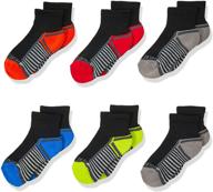 fruit of the loom boys 6 pair pack half cushion socks: comfortable and durable footwear for active kids logo