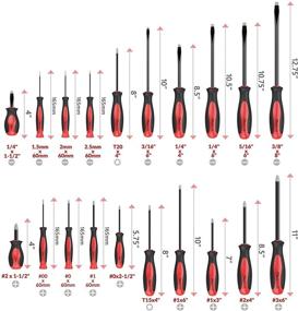 img 2 attached to 🔧 Olsa Tools Магнитный набор отверток: премиум 20 штук профессиональных ручек для качественного ремонта, Торкс, Филлипс, шлицевых - идеально подходит для использования дома и на открытом воздухе с нескользящей удобной ручкой.